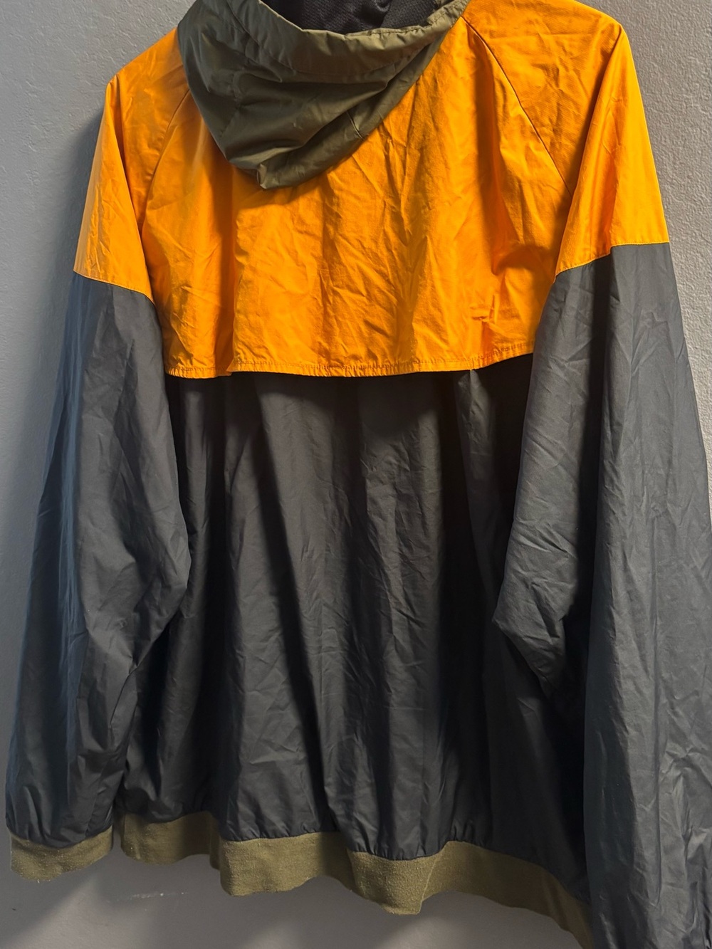 Nike windbreaker green orange color block Full Zip Long Sleeve Vented 3xl - Picture 4 of 6
